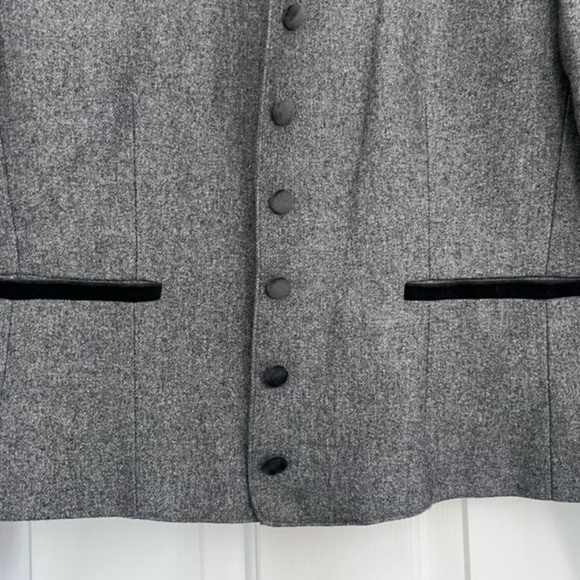 VTG David Benjamin Ltd. Blazer Women's size (UK 18) (USA 14) Gray Wool Velvet - Picture 8 of 15